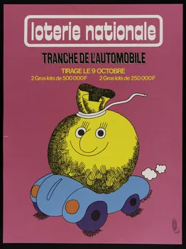 estampe loterie nationale  TRANCHE DE L'AUTOMOBILE 1975.103.117  Photo