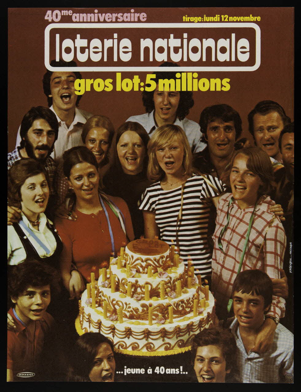 estampe 40me anniversaire  loterie nationale  ... jeune à 40 ans !.. 1975.103.124 Photo