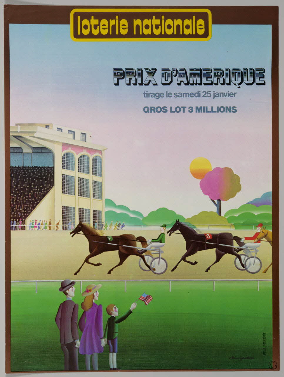 estampe loterie nationale  PRIX D'AMERIQUE 1975.103.13 Photo