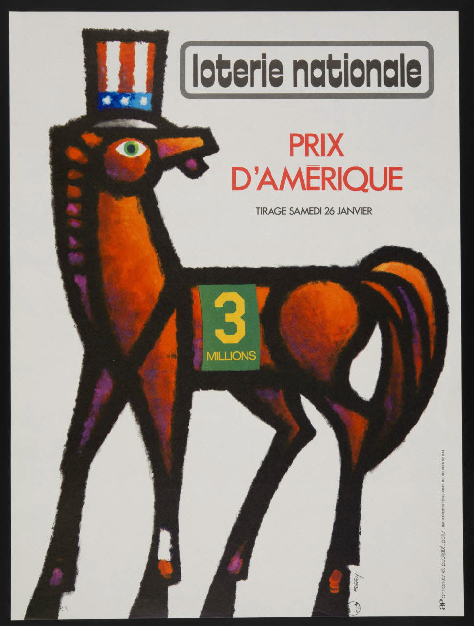 estampe loterie nationale  PRIX  D'AMERIQUE 1975.103.16 Photo