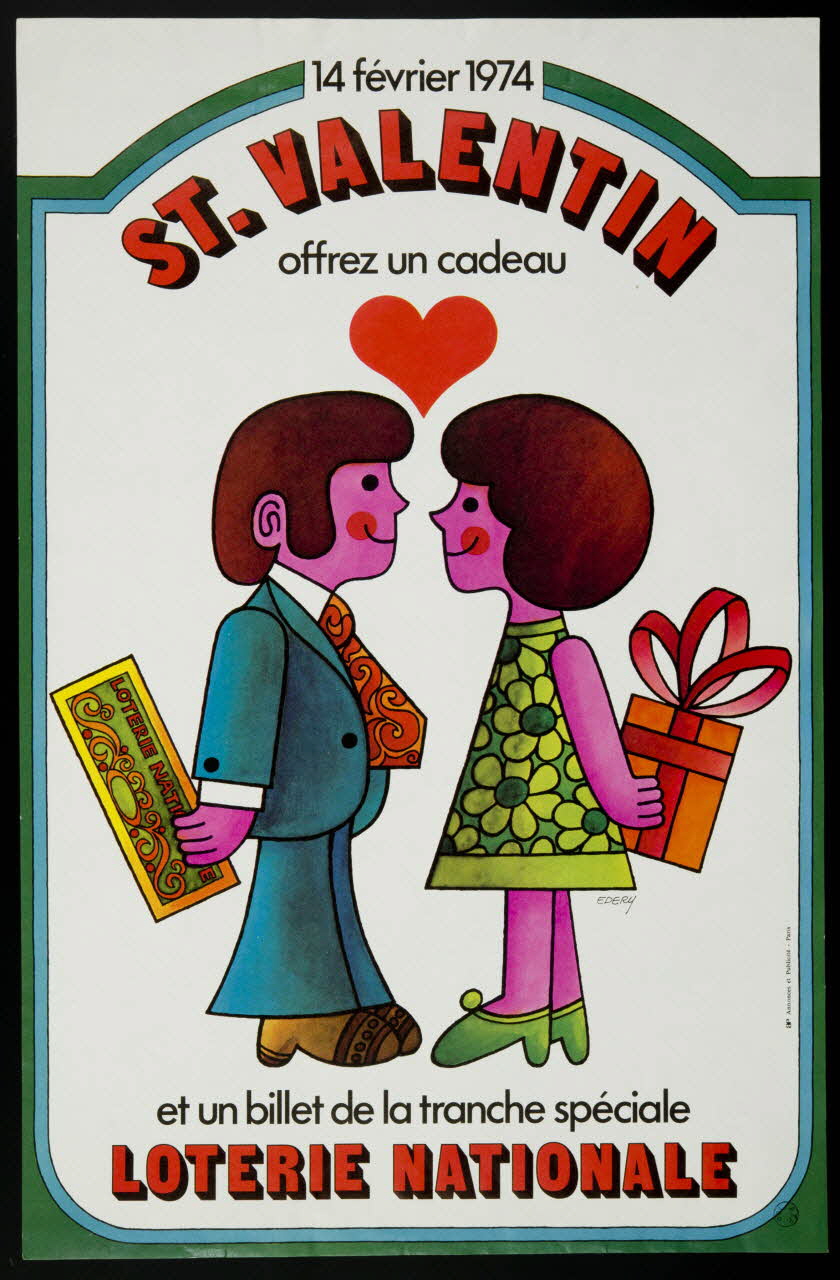 estampe ST. VALENTIN  LOTERIE NATIONALE 1975.103.27 Photo