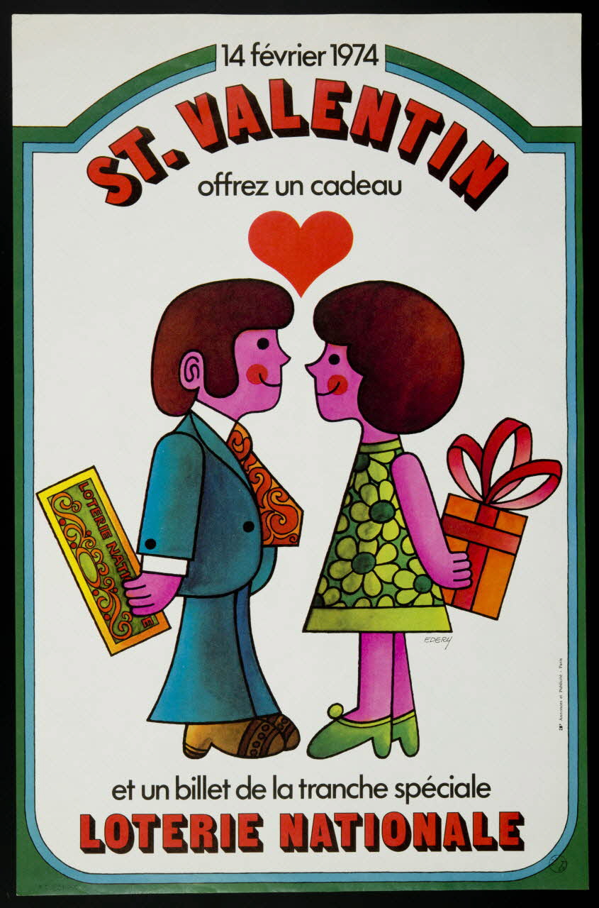 estampe ST. VALENTIN  LOTERIE NATIONALE 1975.103.28 Photo