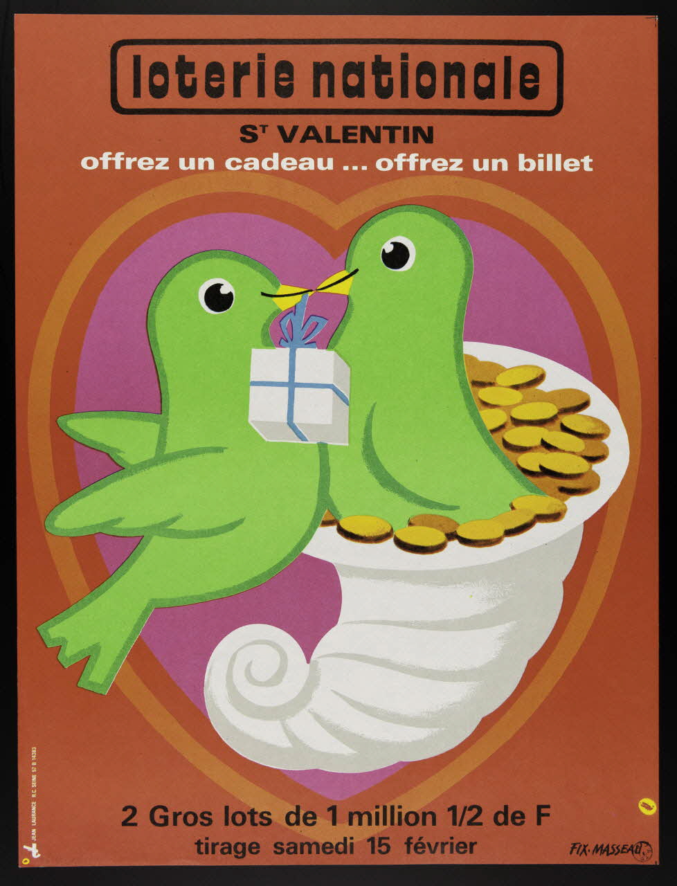 estampe loterie nationale  ST VALENTIN 1975.103.29 Photo