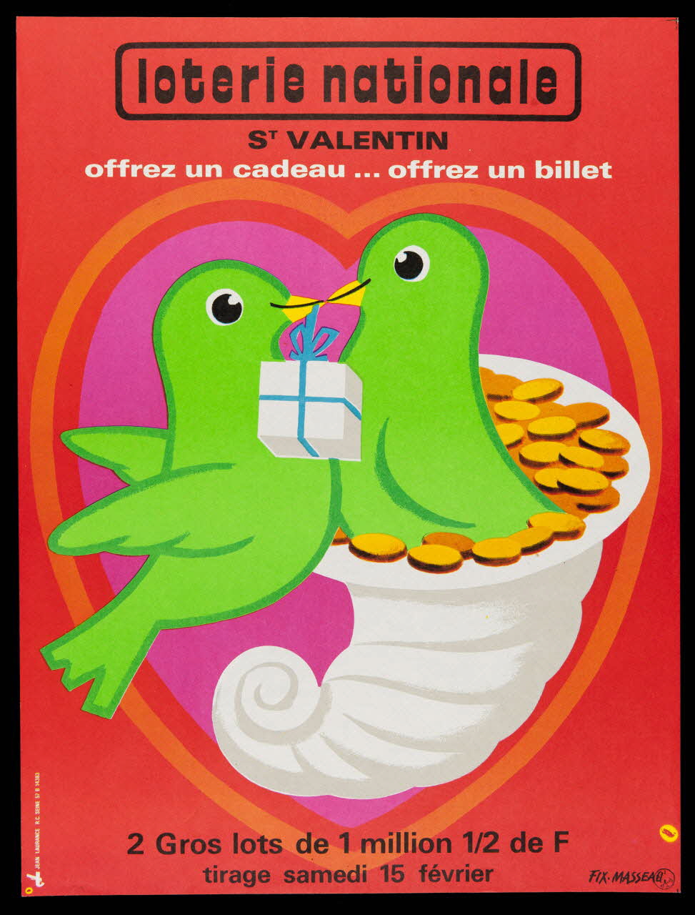 estampe loterie nationale  ST VALENTIN 1975.103.30 Photo