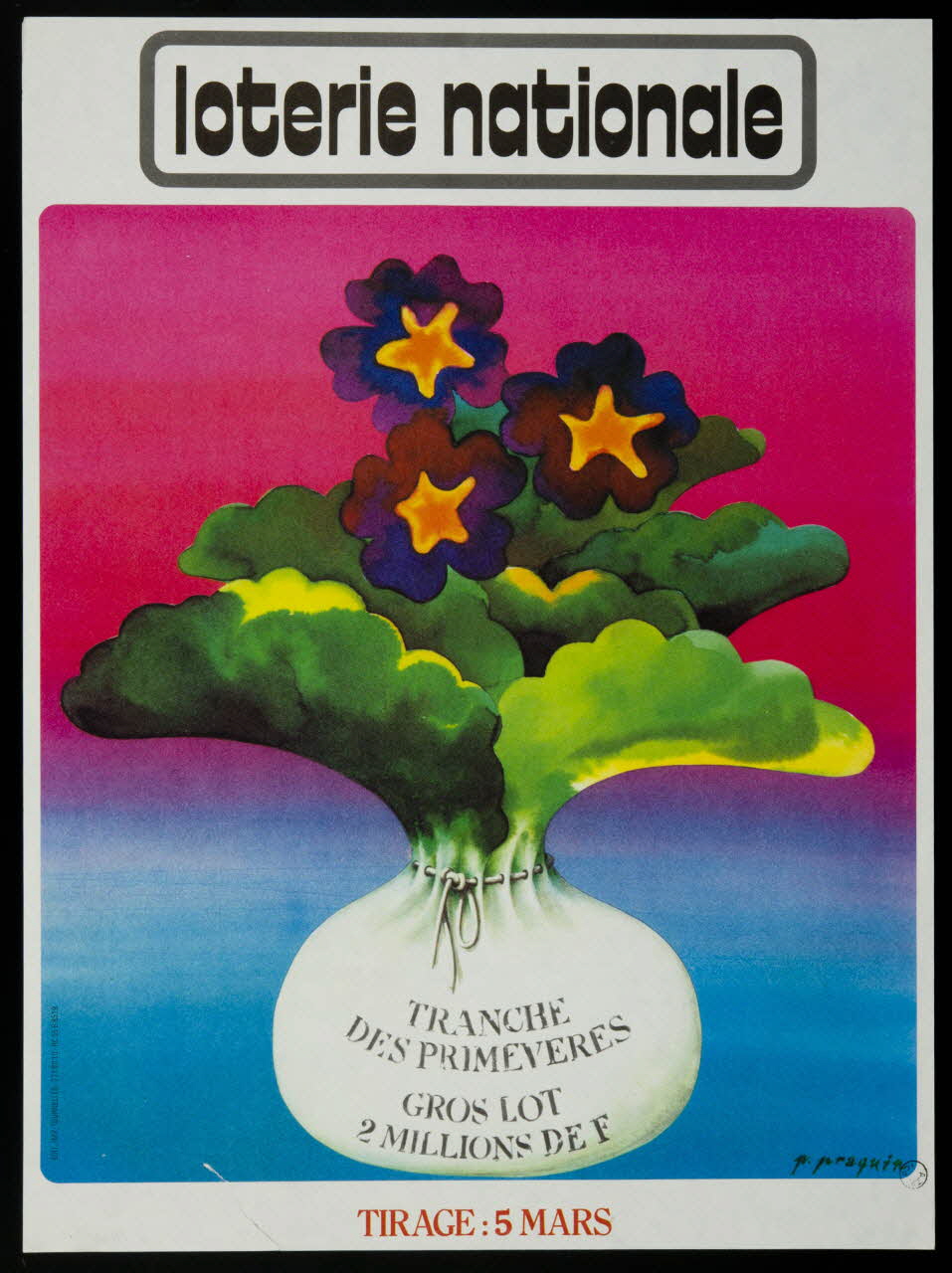 estampe loterie nationale  TRANCHE  DES PRIMEVERES 1975.103.33 Photo