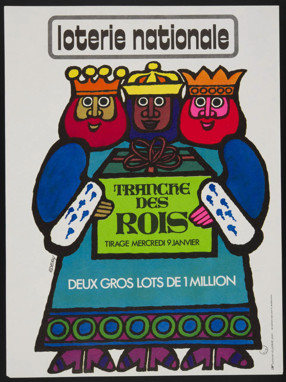 estampe loterie nationale  TRANCHE  DES  ROIS 1975.103.5 Photo