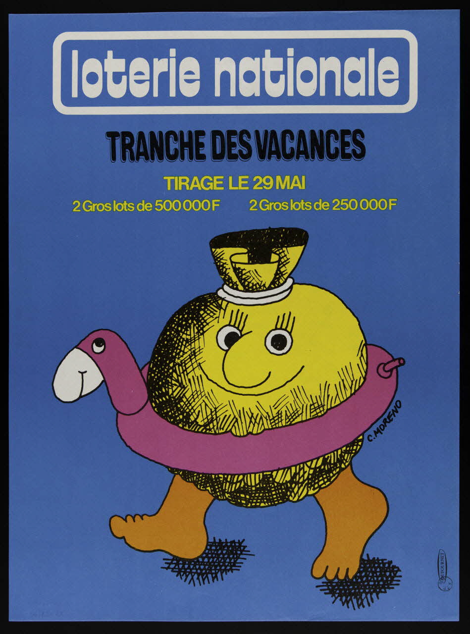 estampe loterie nationale  TRANCHE DES VACANCES 1975.103.61 Photo