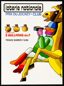 estampe loterie nationale  PRIX DU JOCKEY-CLUB 1975.103.64 Photo