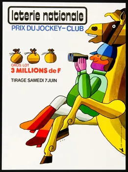 estampe loterie nationale  PRIX DU JOCKEY-CLUB 1975.103.65 Photo