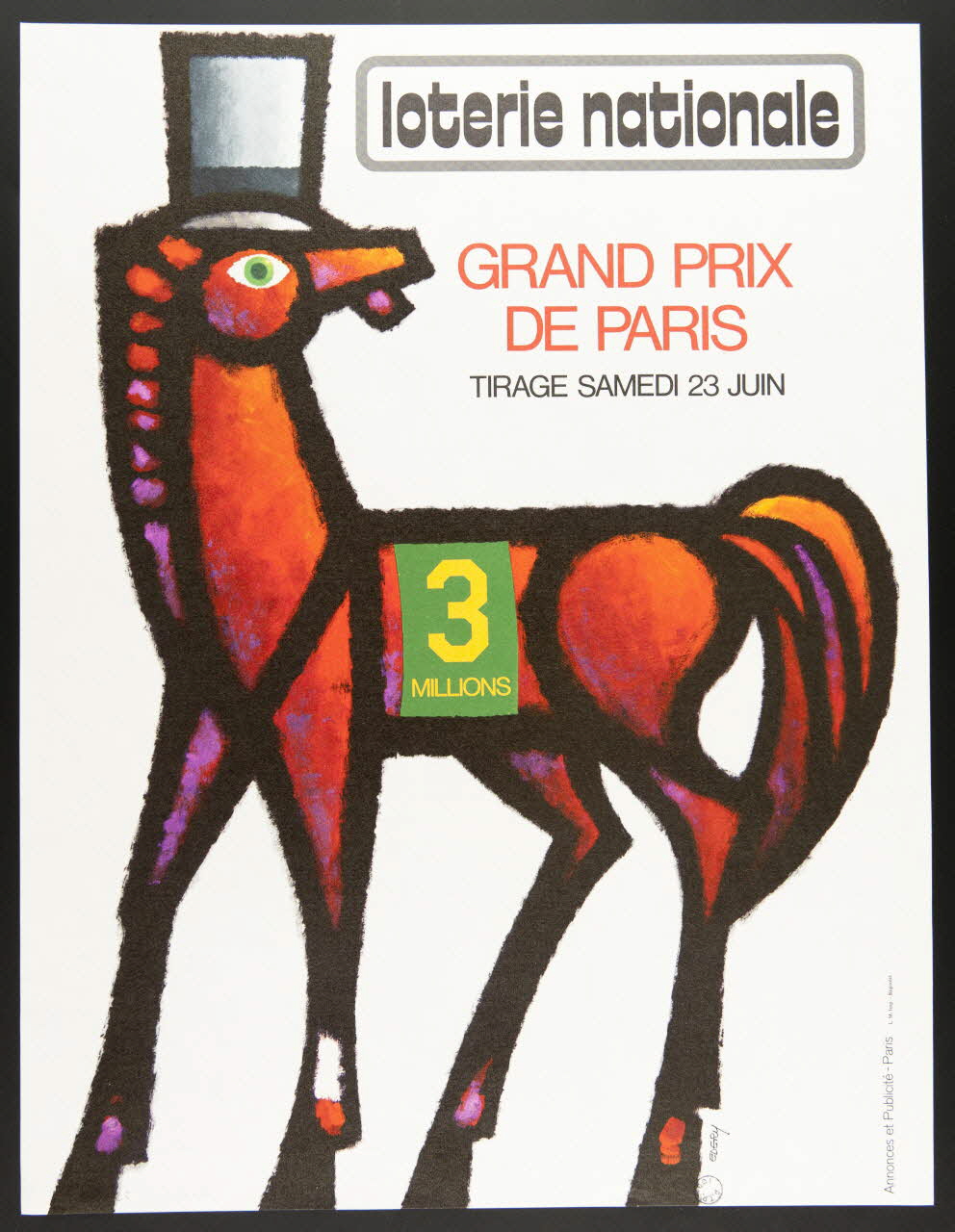 estampe loterie nationale  GRAND PRIX  DE PARIS 1975.103.72 Photo
