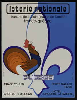 estampe loterie nationale  tranche de la saint-jean et de l'amitié  france-québec 1975.103.75 Photo