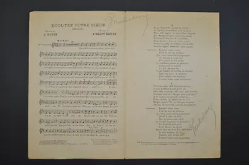 Vincent Scotto ; Jean Rodor ; Jean Flor ; Carmen Vildez ; Digoudé-Diodet; chanson petit format 1910 1965.168.33  Photo Mucem
