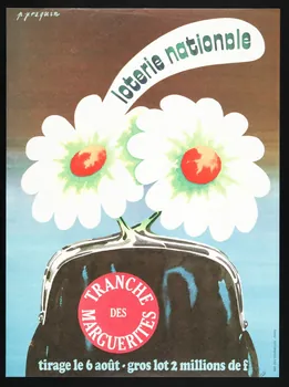 estampe loterie nationale  TRANCHE  DES  MARGUERITES 1975.103.90  Photo