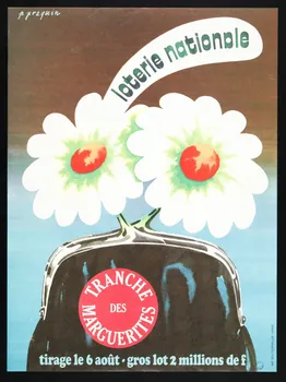 estampe loterie nationale  TRANCHE  DES  MARGUERITES 1975.103.91  Photo