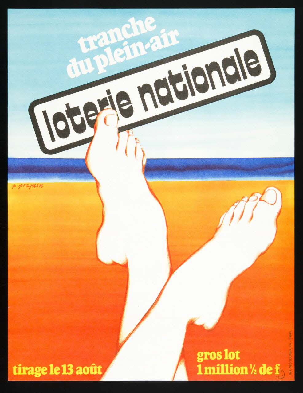 estampe tranche  du plein-air  loterie nationale 1975.103.94 Photo