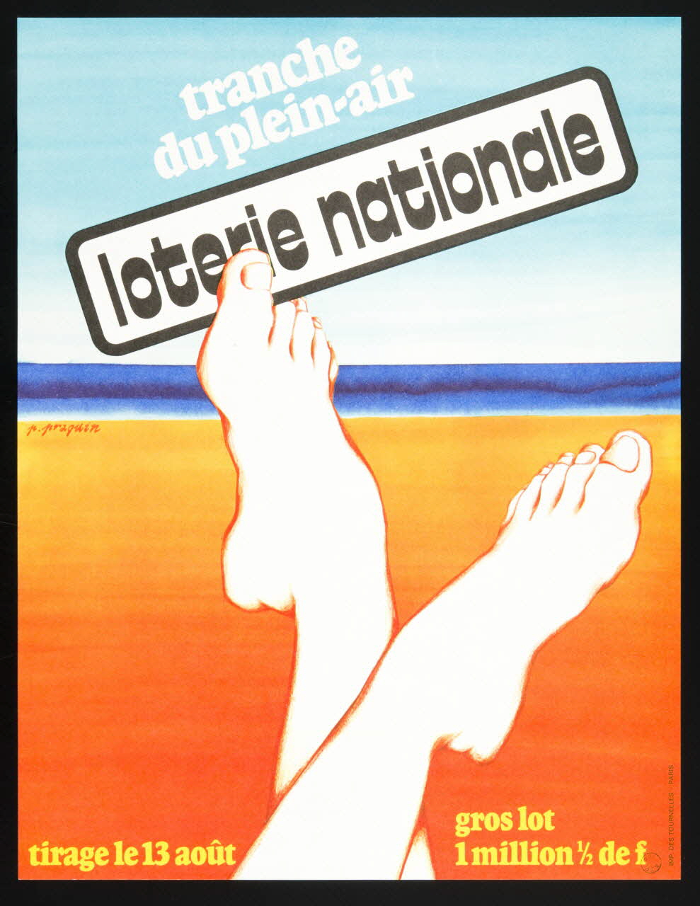 estampe tranche  du plein-air  loterie nationale 1975.103.95 Photo