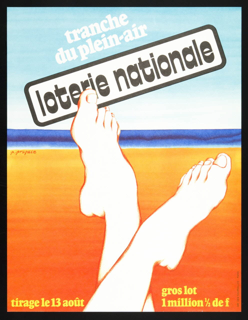 estampe tranche  du plein-air  loterie nationale 1975.103.96 Photo
