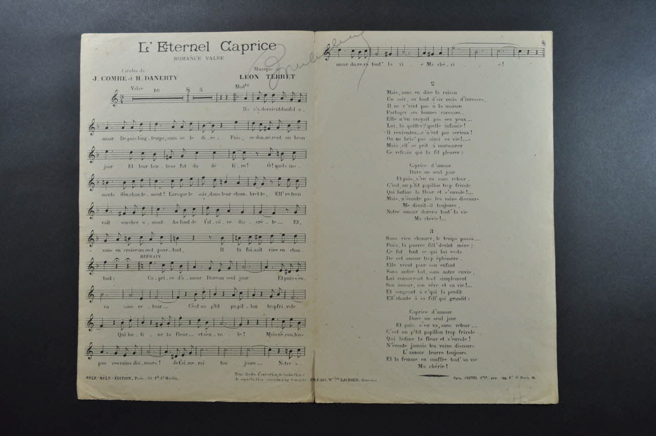 chanson petit format 1965.168.35 Photo Mucem