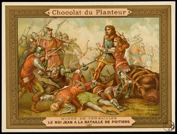carte réclame LE ROI JEAN A LA BATAILLE DE POITIERS 1975.104.47 Photo