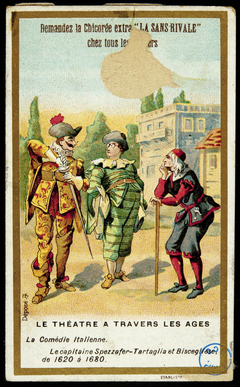 carte réclame LE THEATRE A TRAVERS LES AGES  La Comédie Italienne. 1975.105.16 Photo