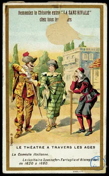 carte réclame LE THEATRE A TRAVERS LES AGES  La Comédie Italienne. 1975.105.16 Photo