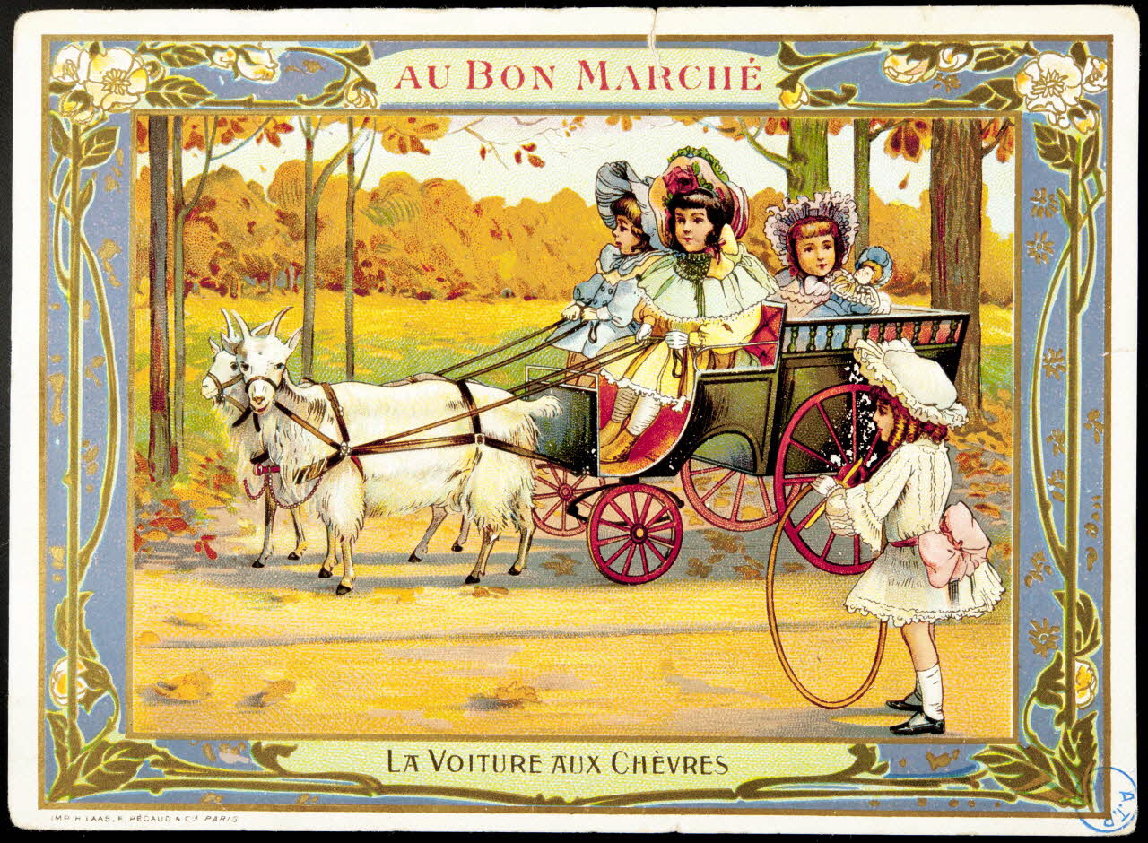 carte réclame LA VOITURE AUX CHEVRES 1975.105.41 Photo