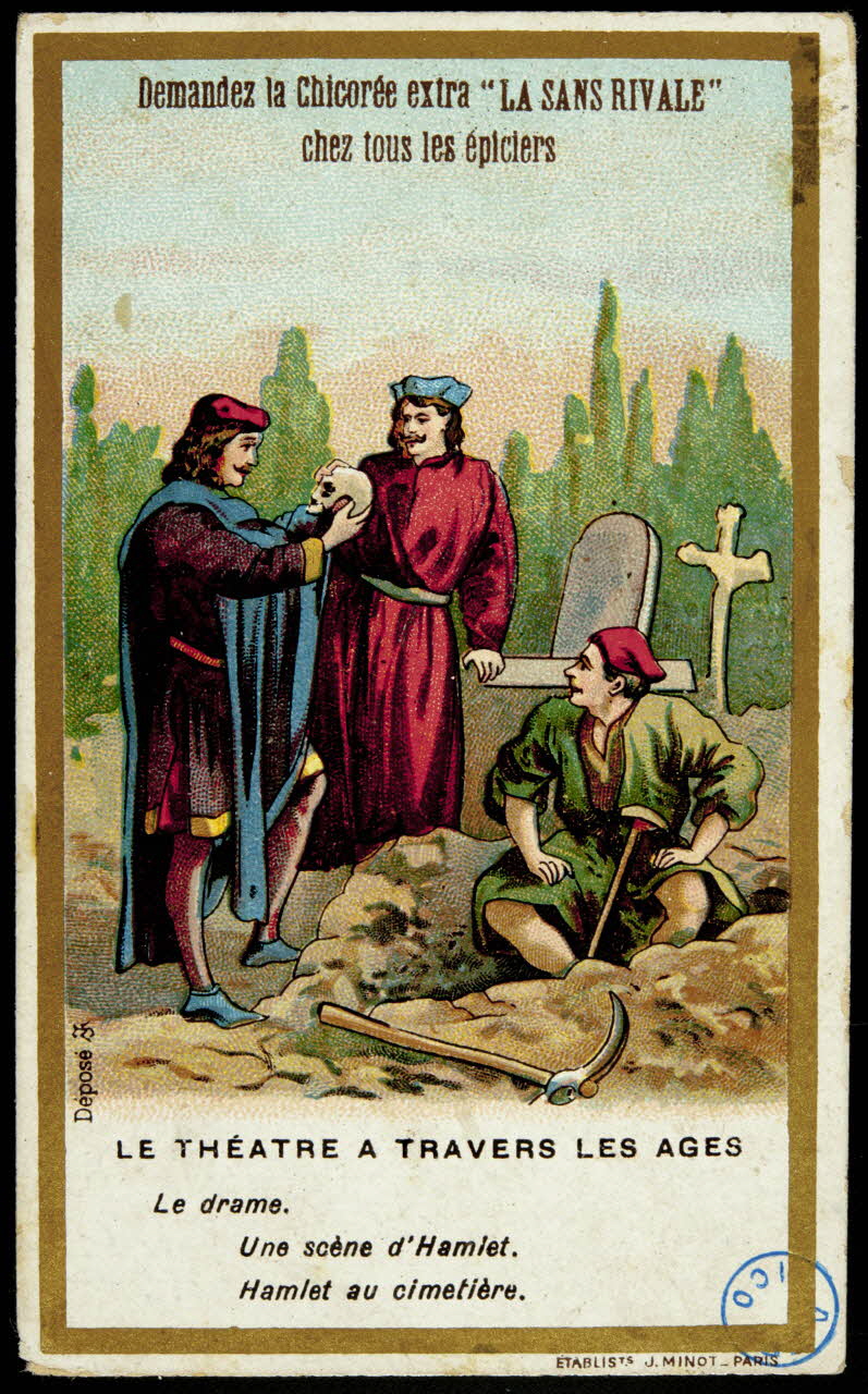 carte réclame LE THEATRE A TRAVERS LES AGES  Le Drame. 1975.105.9 Photo