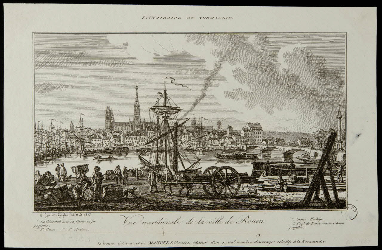 estampe Vue méridionale de la ville de Rouen. 1975.115.53 Photo