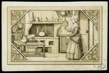 estampe Cuisinière surprenant son chat 1975.15.79 Photo