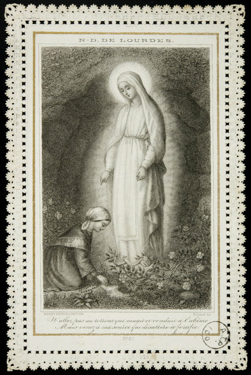 estampe N-D. DE LOURDES. 1975.15.81 Photo