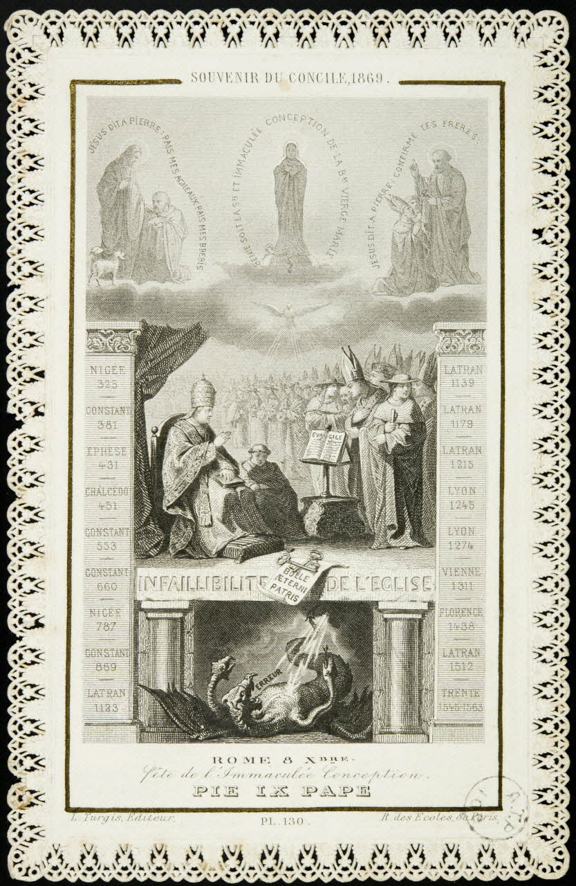 Turgis et fils estampe SOUVENIR DU CONCILE, 1869. Paris 1869 1975.15.85 Photo