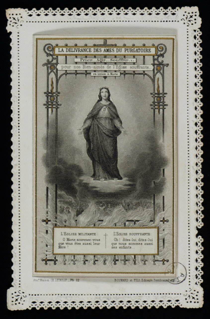estampe LA DELIVRANCE DES AMES DU PURGATOIRE 1975.15.92.1 Photo