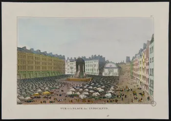 estampe VUE de la PLACE des INNOCENTS. 1975.23.2  Photo