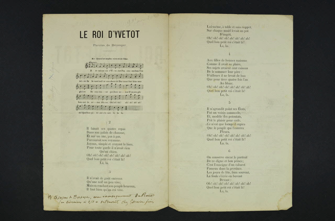 chanson petit format 1966.167.10 Photo Mucem