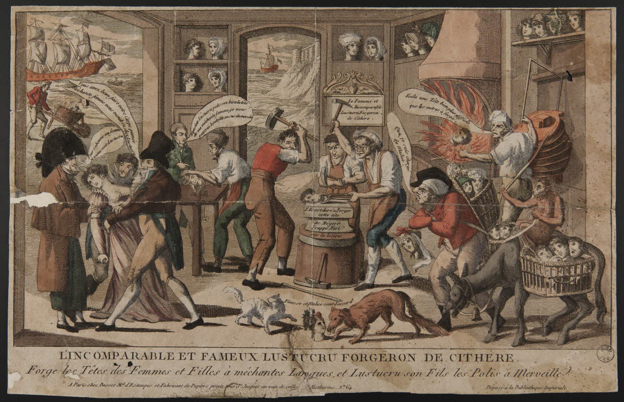 estampe L'INCOMPARABLE ET FAMEUX LUSTUCRU FORGERON DE CITHERE. 1975.23.24 Photo