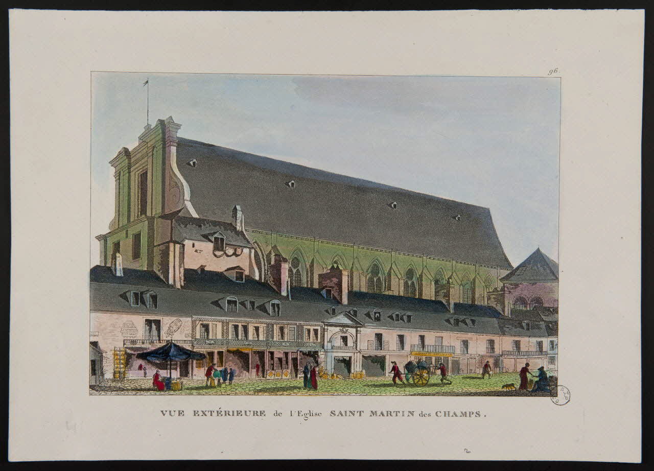 estampe VUE EXTERIEURE de l'Eglise SAINT MARTIN des CHAMPS. 1975.23.3 Photo