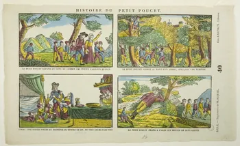 Jean-Baptiste Castiaux ; Simon-François Blocquel imagerie ancienne HISTOIRE DU PETIT POUCET Lille 1809-1837 1975.23.34 Photo