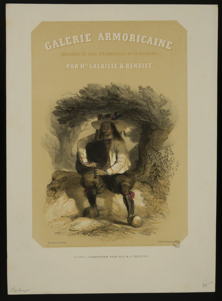 estampe GALERIE ARMORICAINE  COSTUMES ET VUES PITTORESQUES DE LA BRETAGNE. 1975.23.38 Photo