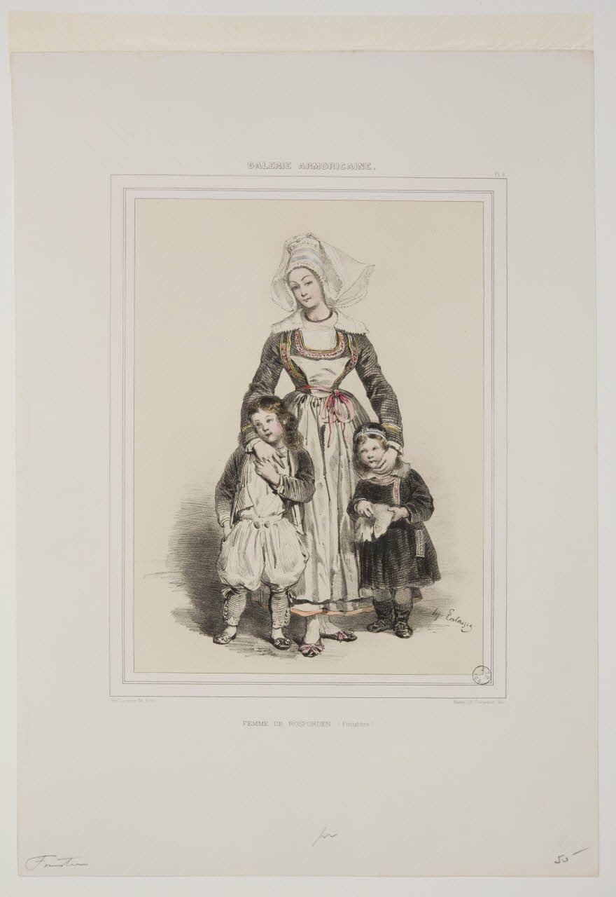 estampe GALERIE ARMORICAINE.  FEMME DE ROSPORDEN (Finistère) 1975.23.39 Photo