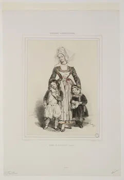 estampe GALERIE ARMORICAINE.  FEMME DE ROSPORDEN (Finistère) 1975.23.39  Photo