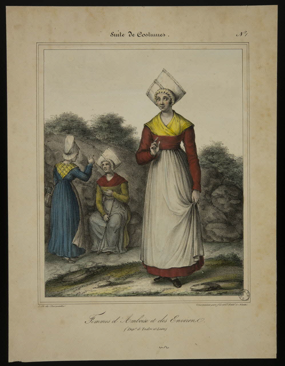 estampe Suite de Costumes.  Femmes d'Amboise et des Environs.  (Dépt. d'Indre-et-Loire.) 1975.23.45 Photo