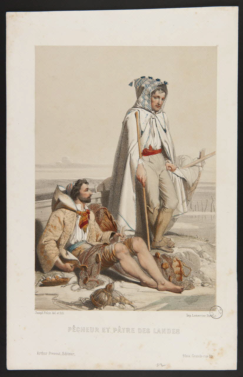 estampe PÊCHEUR ET PÂTRE DES LANDES 1975.23.47 Photo