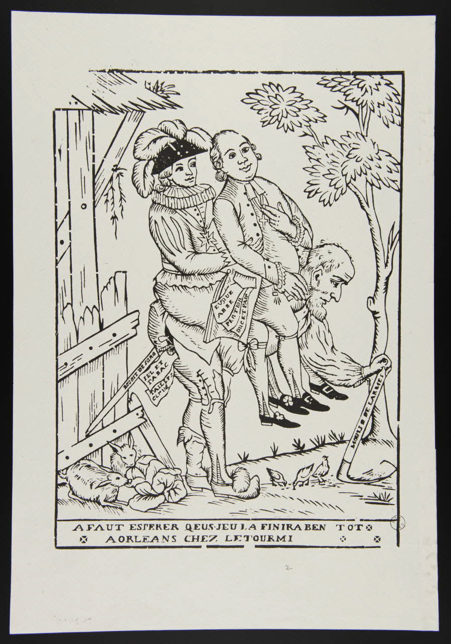 estampe A FAUT ESPERER QEUS JEU LA FINIRA BEN TOT  A ORLEANS CHEZ LE TOURMI 1975.23.55 Photo