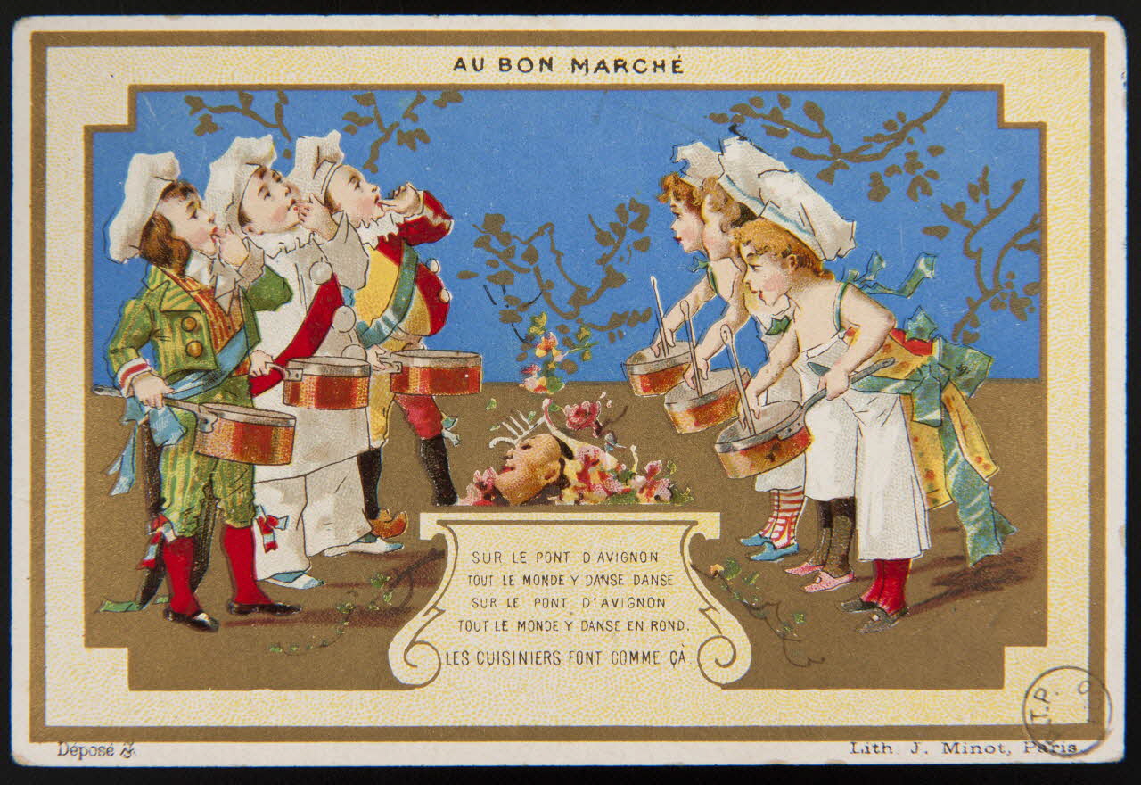 carte réclame SUR LE PONT D'AVIGNON  LES CUISINIERS FONT COMME CA 1975.3.101 Photo