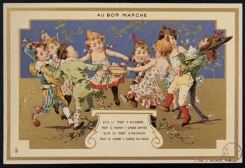 carte réclame SUR LE PONT D'AVIGNON  TOUT LE MONDE Y DANSE EN ROND 1975.3.113  Photo