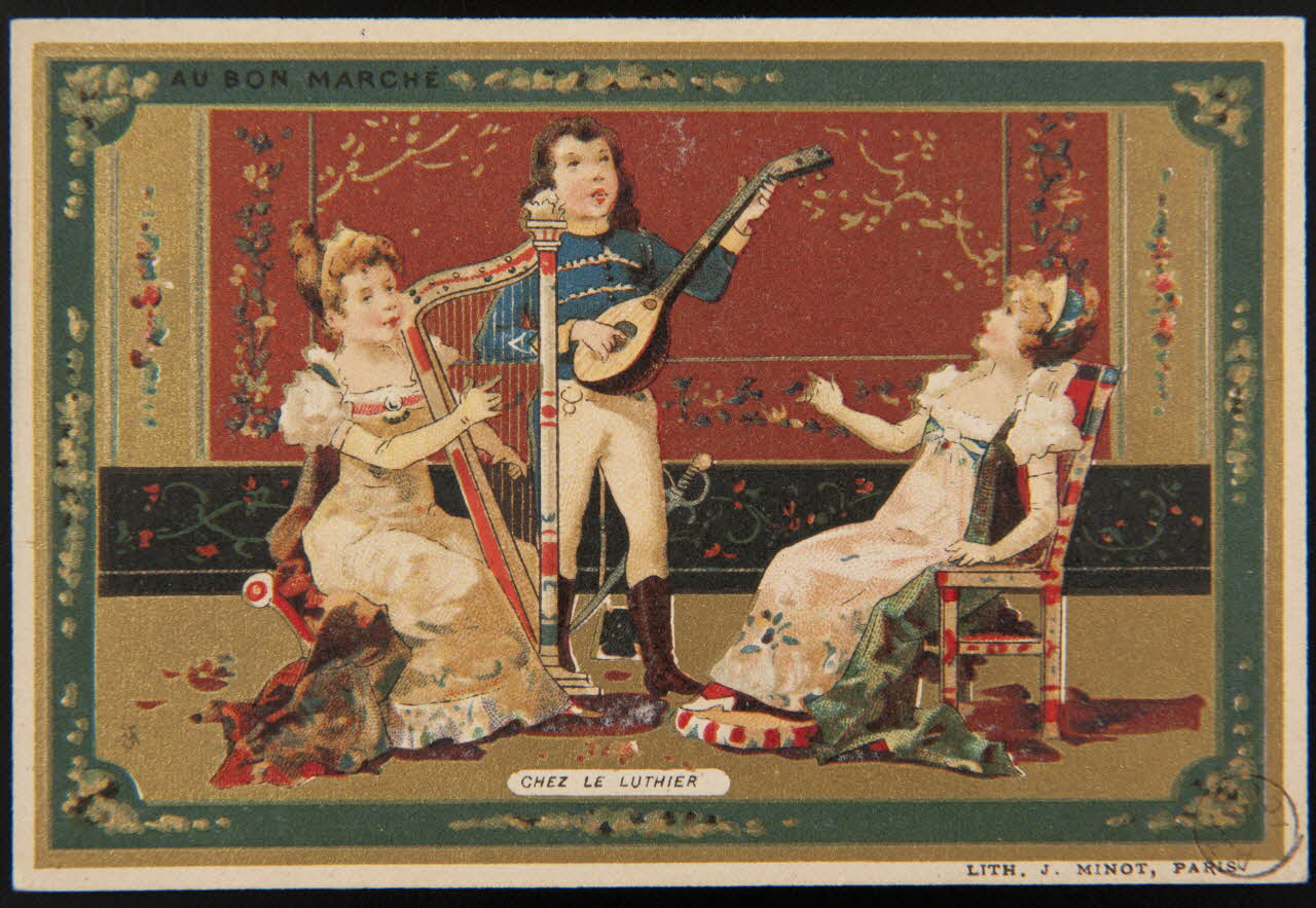 carte réclame CHEZ LE LUTHIER 1975.3.118 Photo