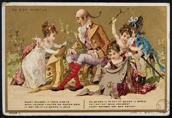 carte réclame CADET ROUSSEL A TROIS HABITS 1975.3.126 Photo