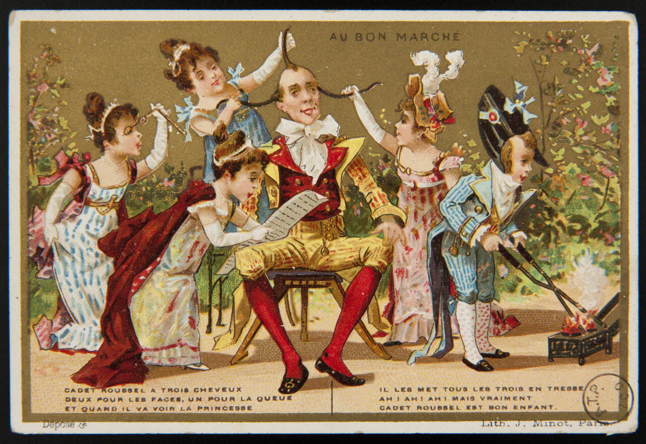 carte réclame CADET ROUSSEL A TROIS CHEVEUX 1975.3.127 Photo