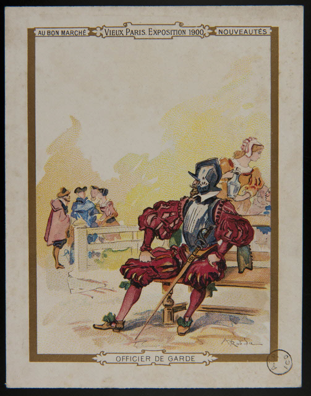 Albert Robida carte réclame chromo Paris 1900 1975.3.136 Photo