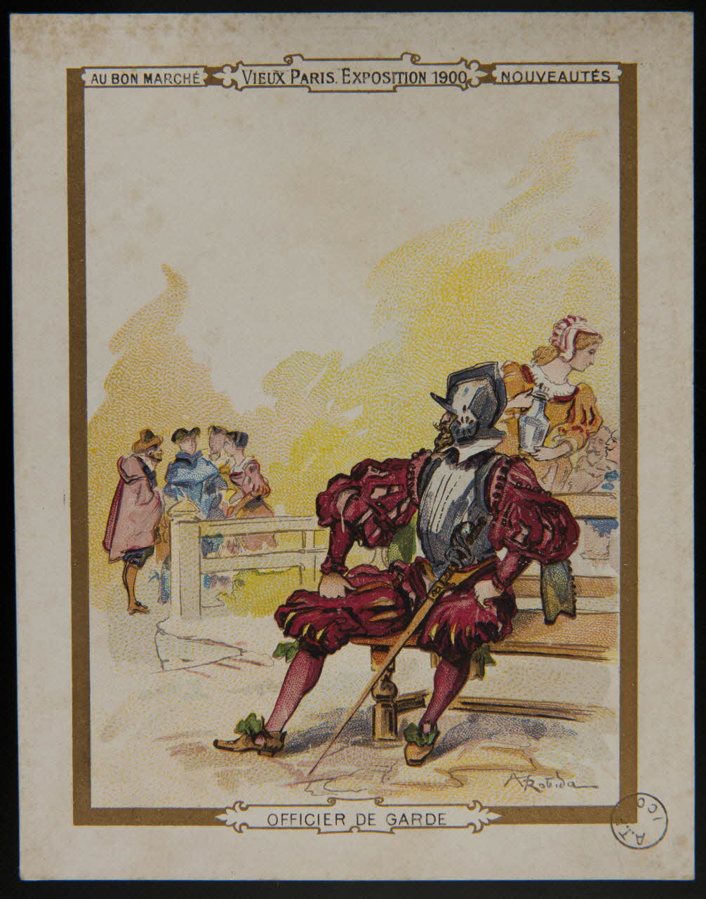 Albert Robida carte réclame chromo Paris 1900 1975.3.137 Photo